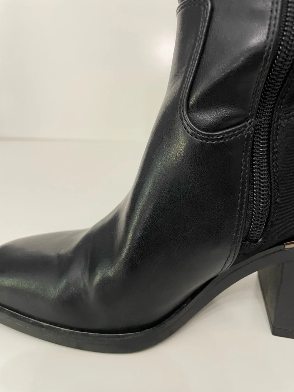 Kelly & Katie Chana 5050 Black Knee High Square Toe Boots Womens 8 Funeral Night
